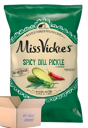 WittBizz Miss Vickie's Spicy Dill Pickle Chips, 1.37oz (16 pack)