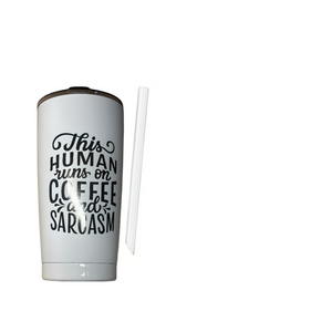 Coffee and Sarcasm Engraved Tumbler