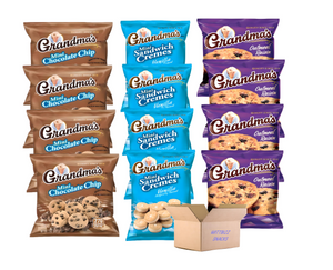 Grandmas Cookies Variety 12ct Mini Chocolate Chip. Mini Vanilla, Oatmeal Raisin